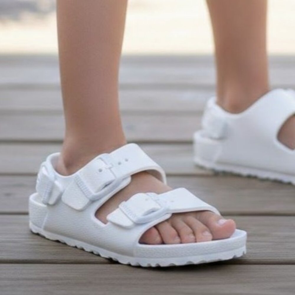 Birkenstock Kid Size 29 US 11-11.5 White Milano Essentials Waterproof EVA Sandal